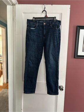 American Eagle Hi rise skinny Jeans in Dark Blue